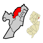 Hudson County New Jersey Incorporated and Unincorporated areas Secaucus Highlighted